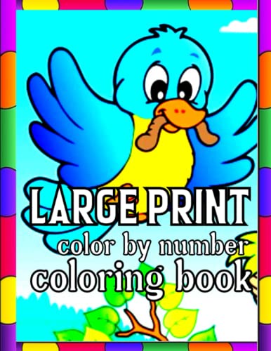 Large Print Color By Number Coloring book: Easy Large Print Color By ...