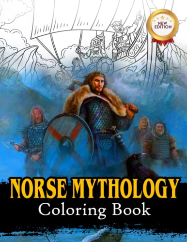 Norse Mythology Coloring Book: 30+ Norse Gods Viking Warriors Coloring Book For Kids Adults ...