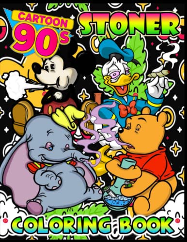 90s Cartoon Stoner Coloring Book: Pothead Coloring Book for Adults, 90s