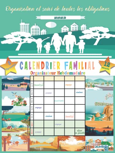 Calendrier Familial 2023 5 Colonnes Agenda Organisateur Familial 2023