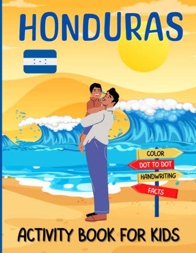 Honduras Activity Book For Kids: Dot to Dot, Handwriting Practice