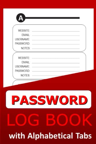Password Log Book with Alphabetical Tabs: Small Password Journal | 6" x ...