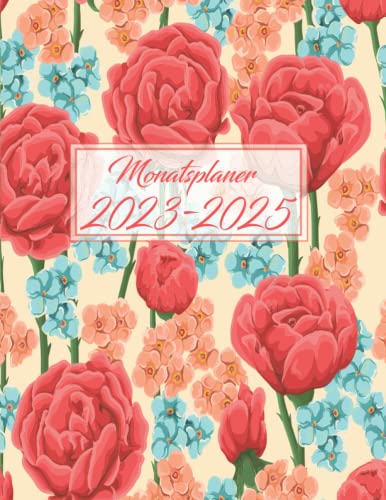 Monatsplaner 2023-2025: 3 Jahres Monatsplaner Kalender 2023-2025