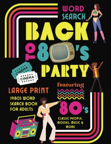 Back To 80s Party Word Search: 1980s Word Search for Adults, Featuring ...