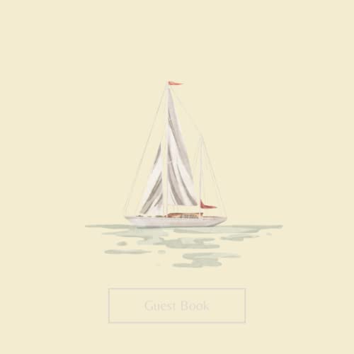 Guest Book Sailboat Coastal Home Holiday House Log Book