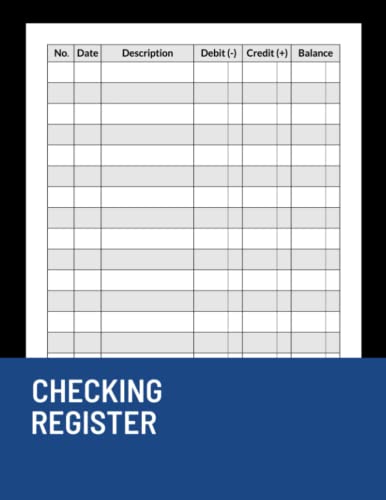 Checking Register: Large Print Personal Checking Account Transaction ...