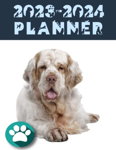 2023-2024 Monthly Planner: Clumber Spaniel Lovers | Large 8.5x11 inches