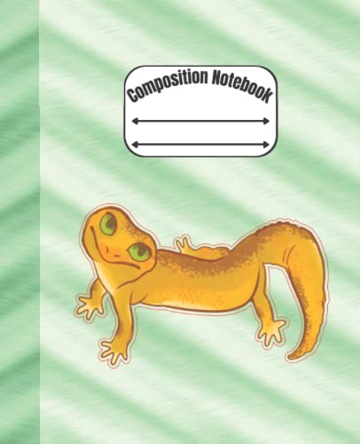 Kawaii Composition Book: Cute Gecko Looking at You Notebook | 110 Pages ...