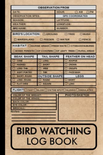 Bird Watching Log Book: A Birdwatching Notebook and Journal for Birders ...