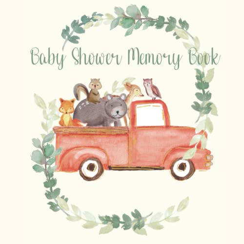Baby Shower Memory Book Woodland Animal Baby Shower Guest, Address, Advice, and Wishes Book