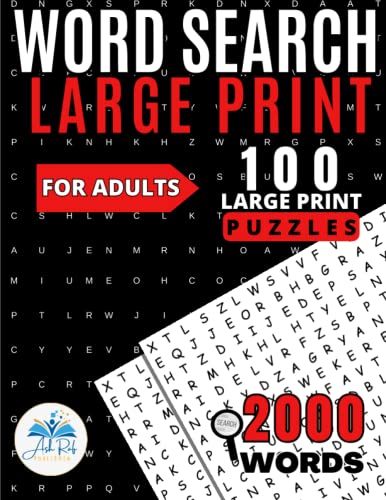 Word Search for Adults: Large Print Word Search Puzzle Book for Adults ...