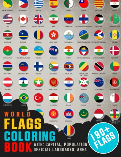 World Flags Coloring Book For Kids: A great Flag Coloring Book For Kids ...
