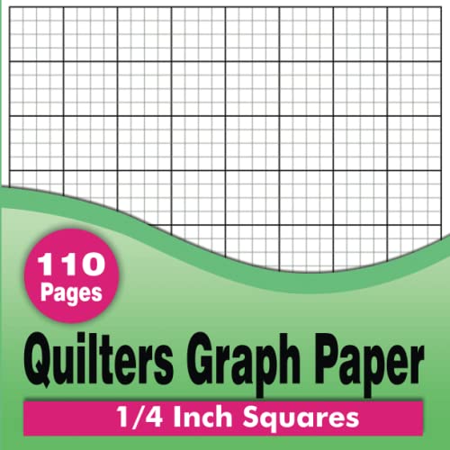 Quilters Graph Paper 50 Sheets, Single Side Pages 8”X8” Square Divided