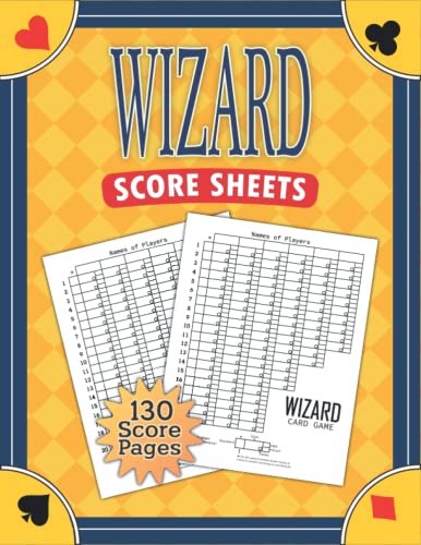 Wizard Score Sheets: 130 Large Score Pads For Scorekeeping, 8,5 x 11 ...