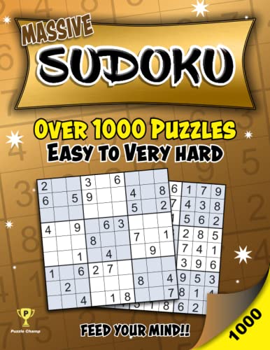 OVER 1000 SUDOKU PUZZLES FOR ADULTS MASSIVE Sudoku Puzzle Book For 