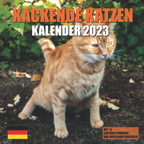 Kackende Katzen Kalender 2023: Das lustige Katzen Geschenk f&uuml;r M&auml;nner