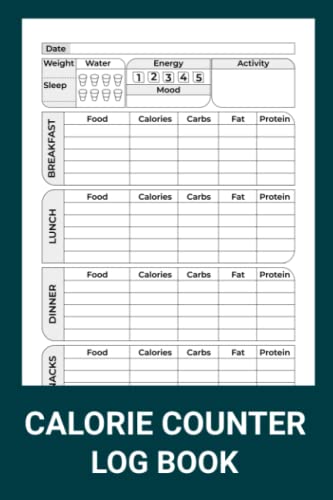 Calorie Counter Log Book: Track Your Calorie Counting Food Diary ...