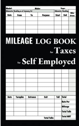 Mileage Log Book for Taxes for Self Employed: Pocket Size Logbook for ...