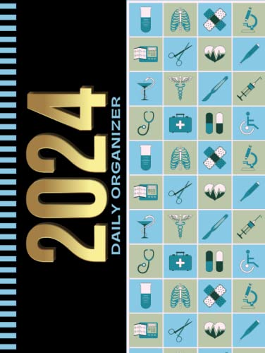 2024 Daily Organizer: Hardcover / 8.5x11 Large Dated / One Page Per Day