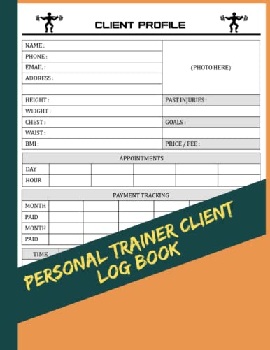 Personal Trainer Client Log Book: Tracking Your Clients | Client Data ...