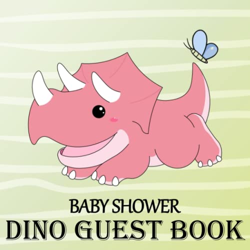 Baby Shower Dino Guest Book: Guest Book for New Baby Boy with Sign in ...