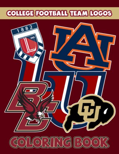 College Football Team Logos Coloring Book: Great Coloring Book for Kids ...
