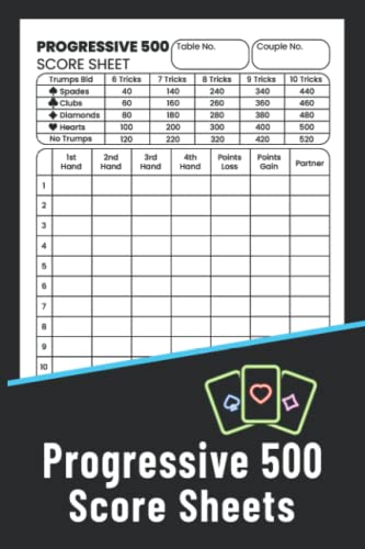 Progressive 500 Score Sheets: A Beginners Guide To Keeping Your Awesome ...