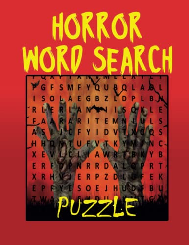 Horror Word Search Puzzle: Large Print Horror Word Search Puzzle ...