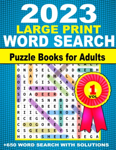 2023 Word Search Large Print Puzzle Books for Adults: Large Print Word ...