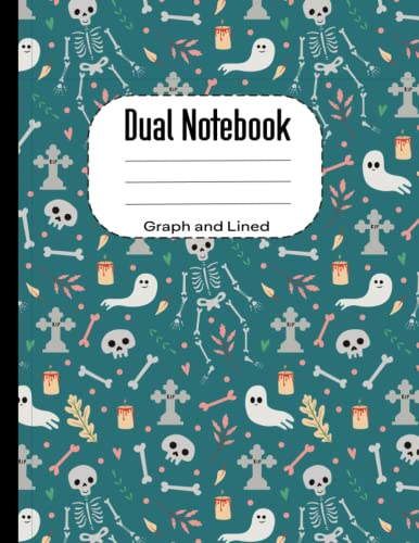 Dual Notebook: Graph and Lined Paper for Sketching, Writing & Graphing ...