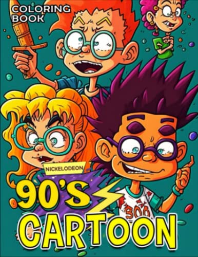 90's Cartoon Coloring Book: Cartoon Classical Characters Colouring ...