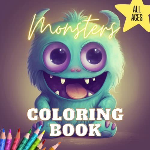 Monsters Coloring Book: 50 Unique Designs of different Monsters for All ...