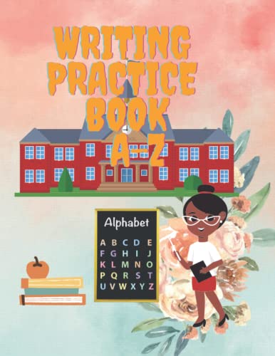 Writing Excercise Book Writing practice book A-Z with coloring pictures Coloring book for kids ...