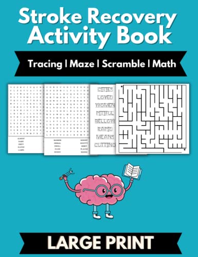 Stroke Recovery Activity Book Large Print:: Challenging Puzzles and ...