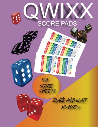 qwixx score pads: 750 Large Score Sheet for Qwixx Dice Board Game ...