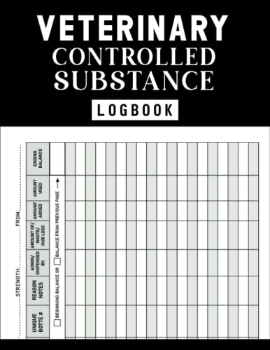 Veterinary Controlled Substance Log Book: Record Book for Veterinarians ...