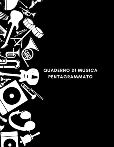 Quaderno Di Musica A5 Orizzontale - Pentagramma Grande, 4 Righi Per Pagina, Perfetto Per Bambini E Principianti - Foto 5