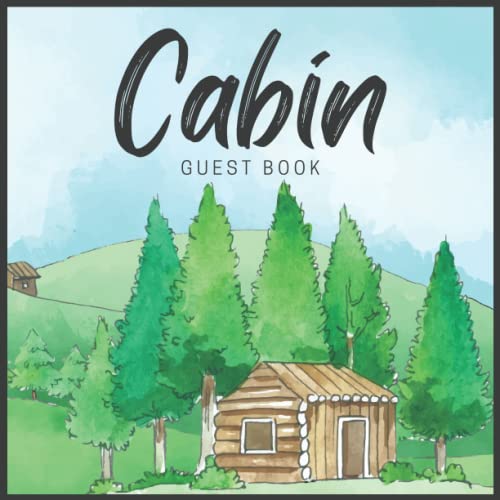 Cabin Guest Book Sign In Book for Rustic Cottage Vacation Rental Home