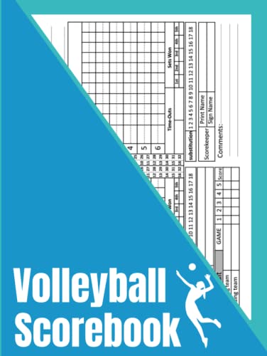 Volleyball Scorebook: High School Volleyball Game Record Keeper Book 120 Pages With 8.5x11 inch ...