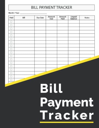 Bill Payment Tracker: bill tracker notebook | monthly bills organizer ...
