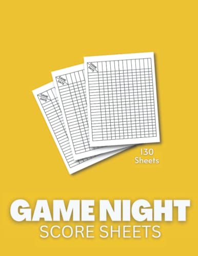 Game Night Score Sheets: Simple scorekeeping gaming logbook for many ...