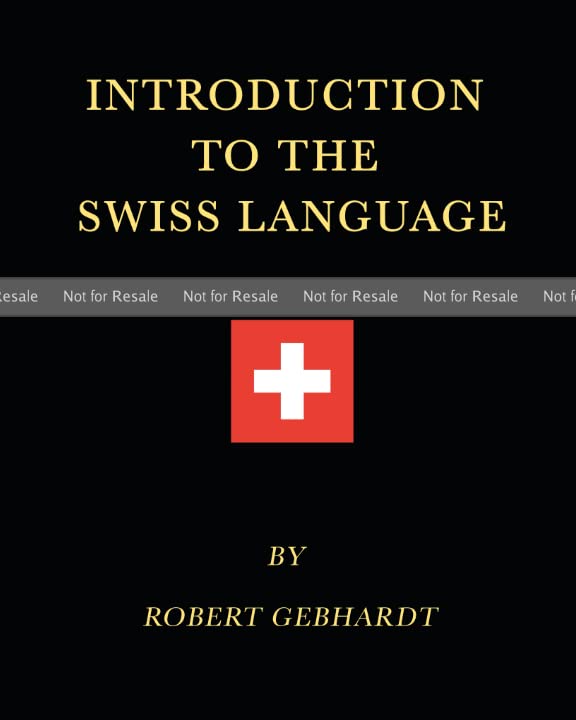 PROOF Introduction to the Swiss Language Notebook. College Ruled