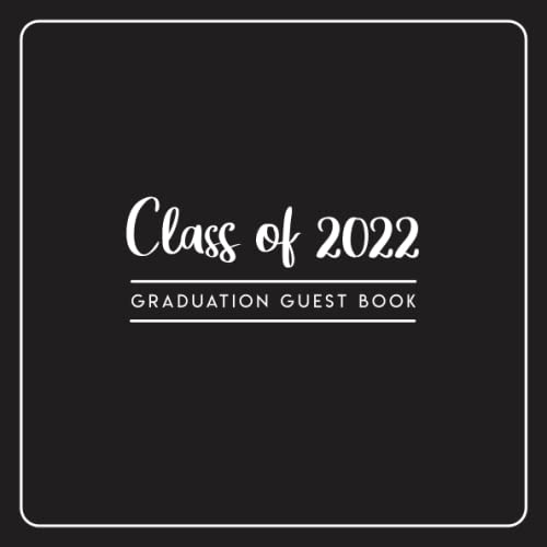 Graduation Guest Book 2022 with Black Pages Guest Sign In Book for