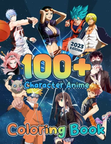 100+ Anime Characters Coloring Book: High Quality +100 Beautiful ...