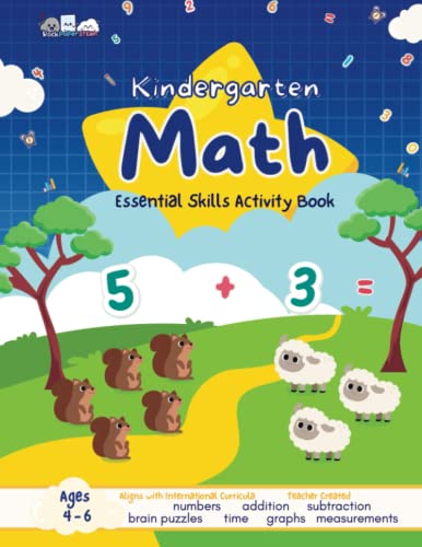 Kindergarten Math Essential Skills Activity Book: Ages 4-6 | Addition ...