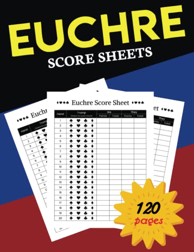 Euchre Score Sheets: Progressive Euchre Score Sheets Dry Erase Scoring ...