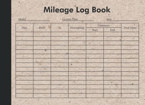 Mileage Log Book: Mileage Tracker I Complete Vehicle Mileage Journal I ...