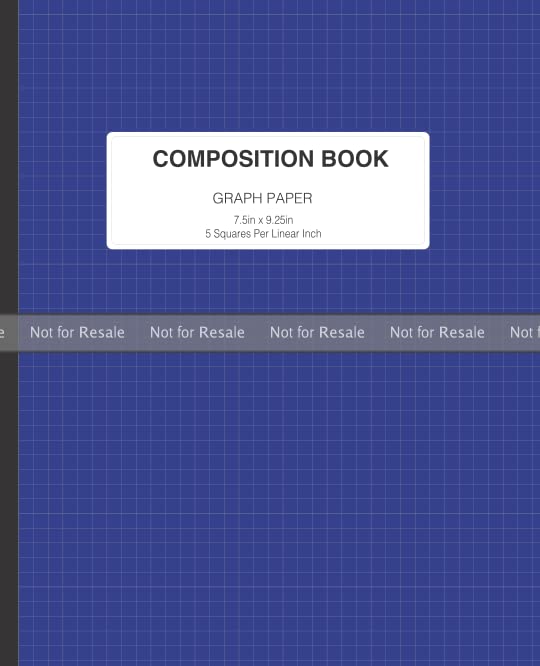 PROOF Composition Book Graph Paper 7.5in x 9.25in 5 squares Per