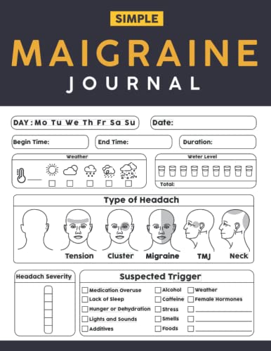 Migraine Journal: Headache Log book To Track And Record Location ...