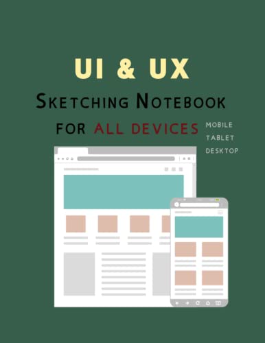 UX / UI: Wireframe Design Sketching notebook Mobile, Tablet, and ...